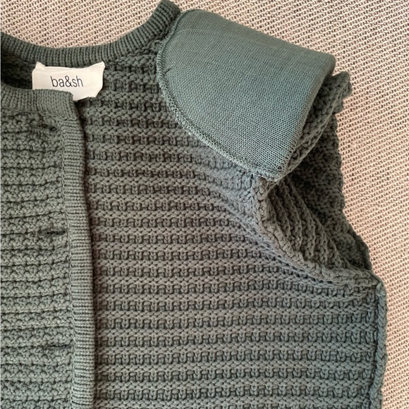 NEW Ba&sh Bash Gaspard Tweed Cardigan Jacket Vertbouteille Dark Green | sz 2 / M - Picture 8 of 12